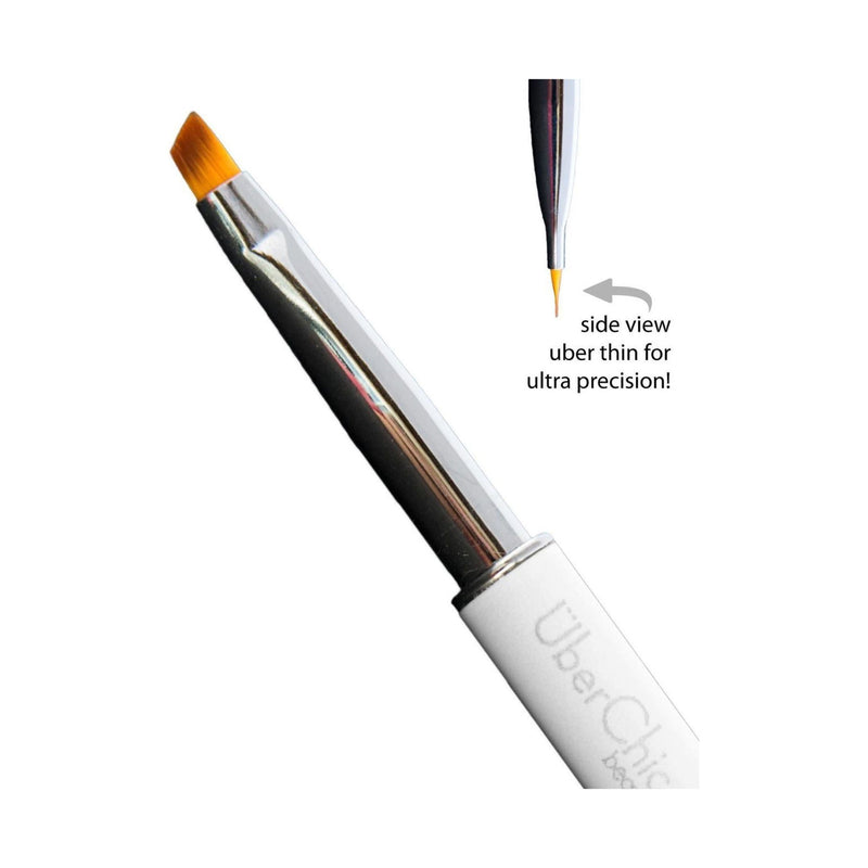 UberChic Beauty Angled Clean Up Brush - White Brushes