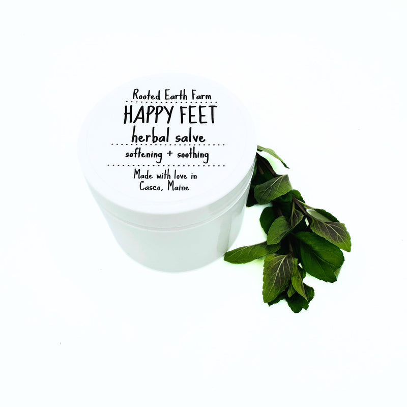Rooted Earth Farm + Apothecary Happy Feet Salve Herbal Salves + Balms