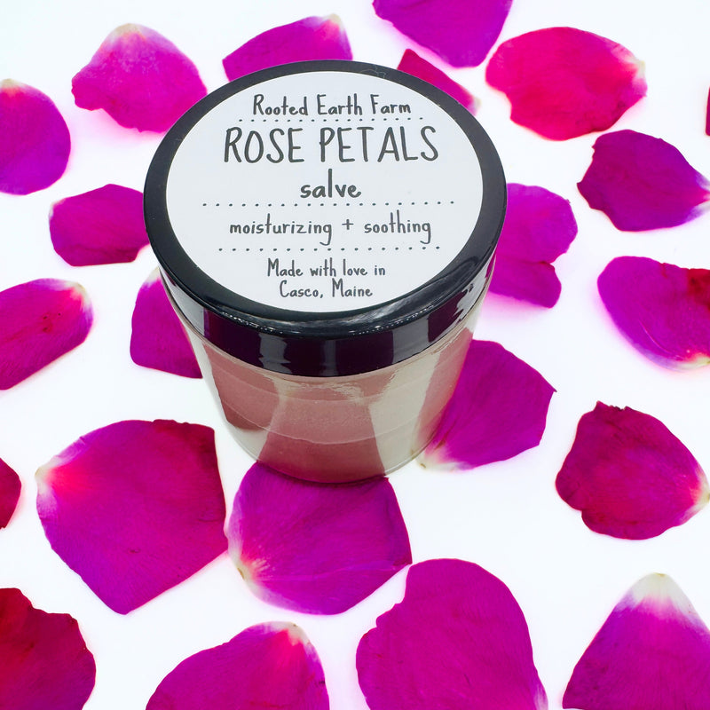 Rooted Earth Farm + Apothecary Rose Petals Salve Herbal Salves + Balms