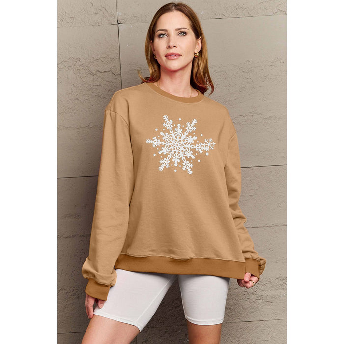 Simply Love Snowflake Graphic Sweatshirt