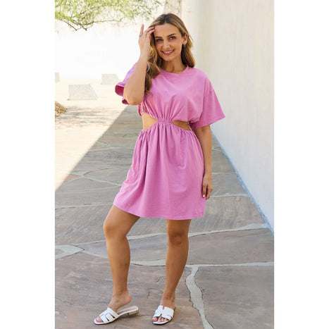 Summer Field Cutout T-Shirt Dress