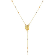 Bids.com 14k Tri Color Gold Lariat Rosary Necklace Necklaces