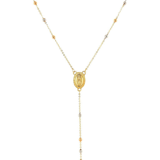 Bids.com 14k Tri Color Gold Lariat Rosary Necklace Necklaces