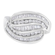 Bids.com 14KT White Gold Diamond Bypass Band Ring (1 cttw, H-I Color, SI1-SI2 Clarity) Rings