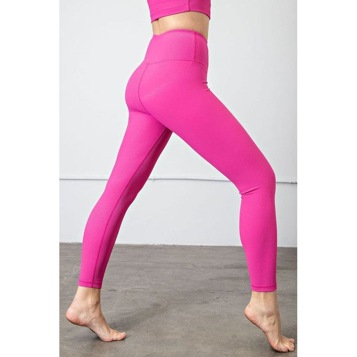 Nylon Rib Yoga Leggings