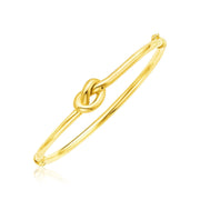 Bids.com 14k Yellow Gold Bangle Bracelet with Polished Knot Bracelets
