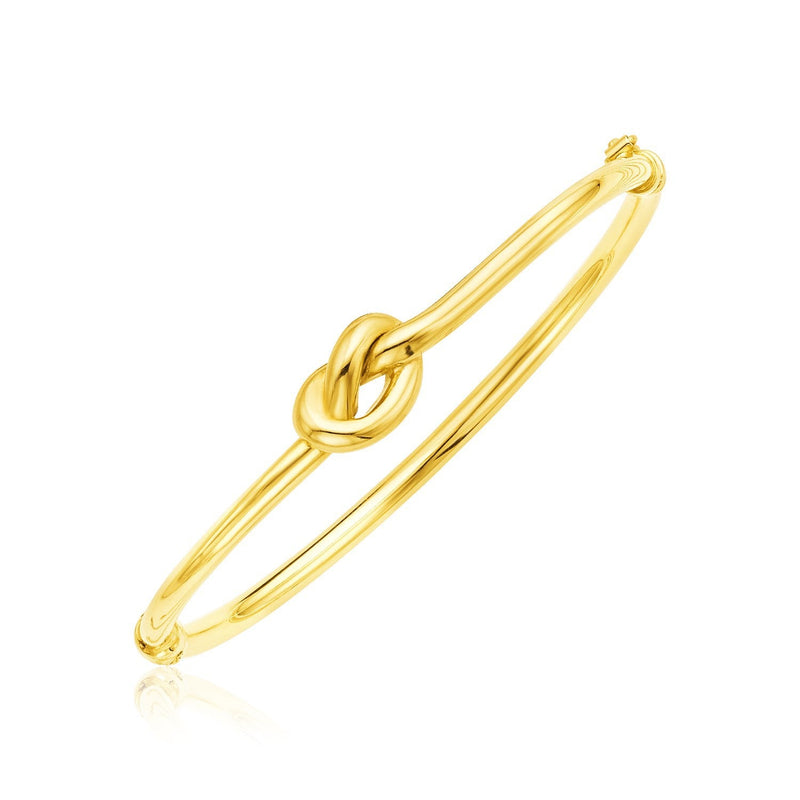 Bids.com 14k Yellow Gold Bangle Bracelet with Polished Knot Bracelets