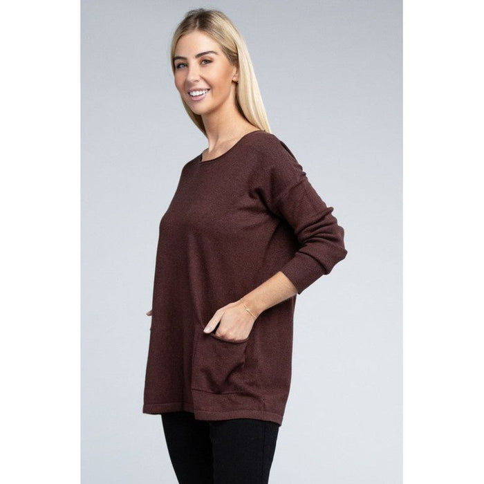 Viscose Front Pockets Sweater