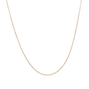 Bids.com 14k Rose Gold Diamond Cut Cable Link Chain 0.7mm Necklaces