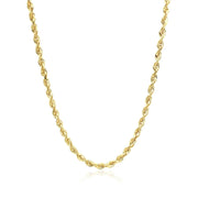 Bids.com 2.75mm 10k Yellow Gold Solid Diamond Cut Rope Chain Necklaces