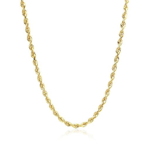 Bids.com 2.75mm 10k Yellow Gold Solid Diamond Cut Rope Chain Necklaces