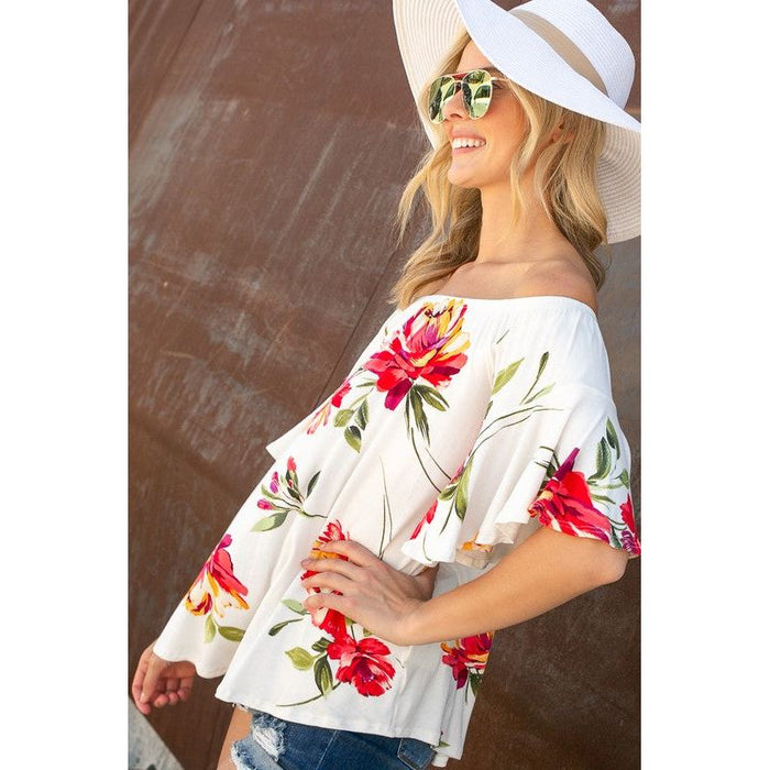 FLORAL OFF SHOULDER TOP