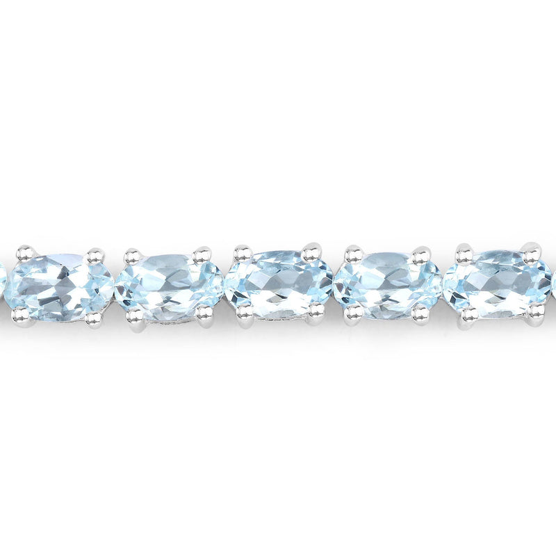 Bids.com 2.20 Carat Genuine Aquamarine .925 Sterling Silver Bracelet Bracelets