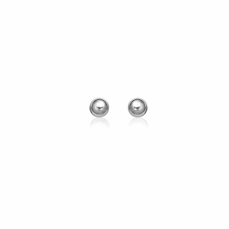 Bids.com 14k White Gold Classic Round Stud Earrings (5.0 mm) Earrings