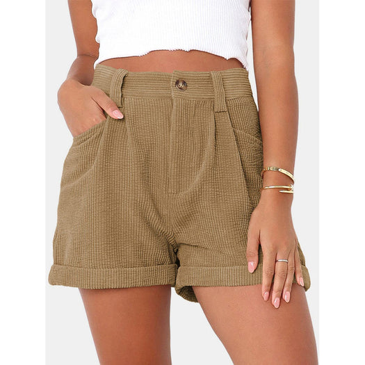 High Waist Shorts with Pockets