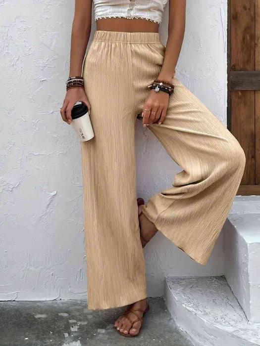 Full Size High Waist Wide Leg Pants by VYSN