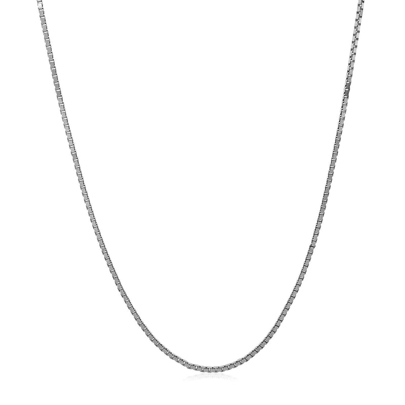 Bids.com 14k White Gold Adjustable Box Chain (1.10 mm) Necklaces