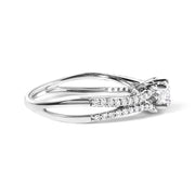 Bids.com 14K White Gold 5/8 Cttw Diamond Split Shank Engagement Ring  (G-H Color, VS2-SI1 Clarity) - Size 7 Rings