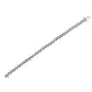 Bids.com .925 Sterling Silver 1.0 cttw Diamond "Arrow" Shape Tennis Link Bracelet (I-J Color, I3 Clarity) -7.25" Bracelets