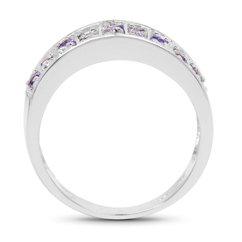 Bids.com 1.23 Carat Genuine Tanzanite .925 Sterling Silver Ring Rings
