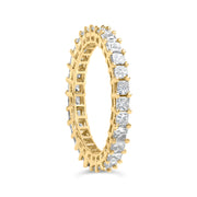 Bids.com 14K Yellow Gold 2.00 Cttw Shared Prong Set Princess Cut Diamond Eternity Band Ring (J-K Color, SI1-SI2 Clarity) - Ring Size 7 Rings