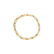 Bids.com 10K Yellow and White Gold 1/2 Cttw Channel Set Diamond Infinity Link 7" Tennis Bracelet (H-I Color, I1-I2 Clarity) Bracelets