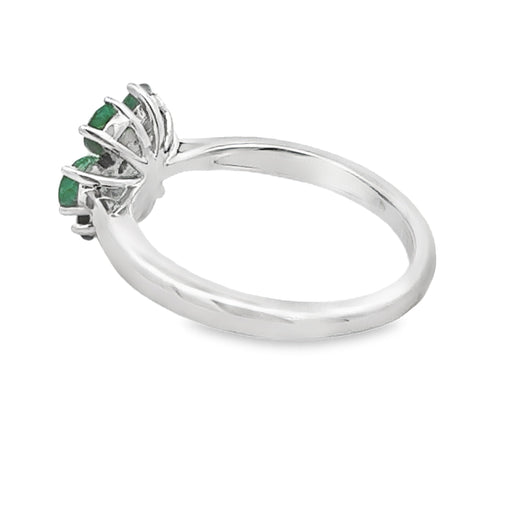 Bids.com 1.14ct Emerald Zircon Ring Sterling Silver Rings