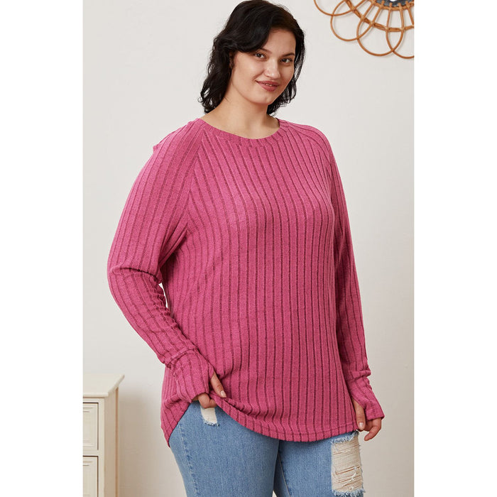 Basic Bae Ribbed Thumbhole Sleeve T-Shirt