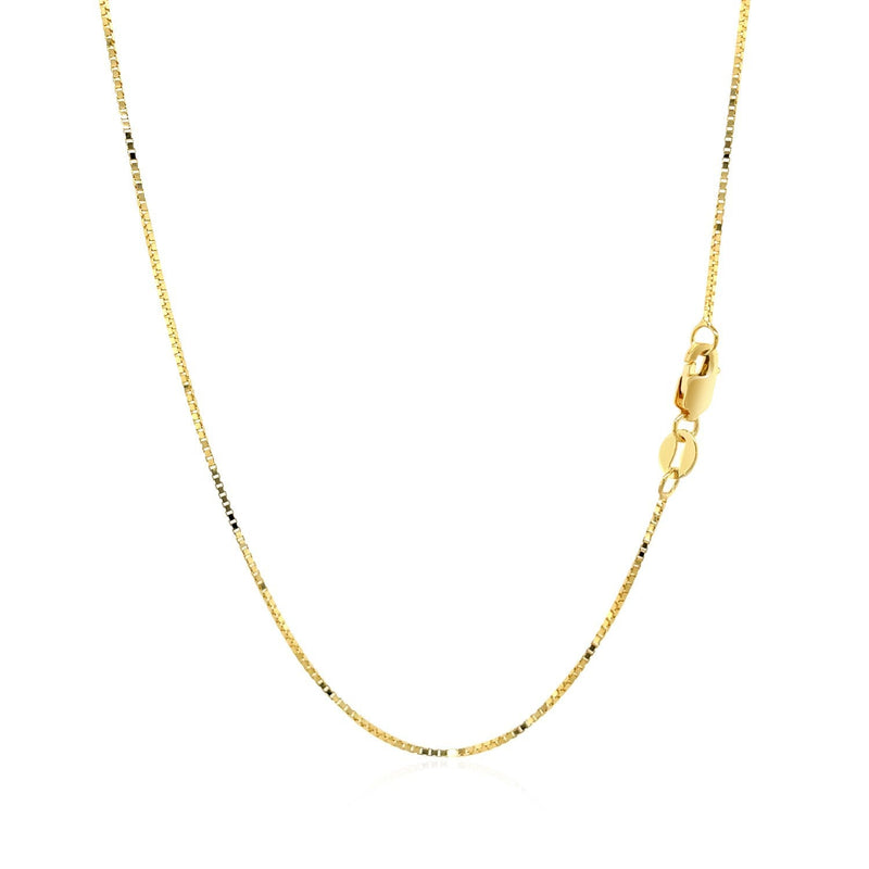 Bids.com 14k Yellow Gold Classic Box Chain 0.7mm Necklaces