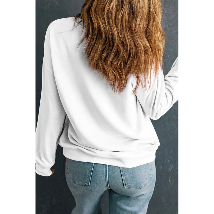 Leopard Round Neck Long Sleeve Sweatshirt