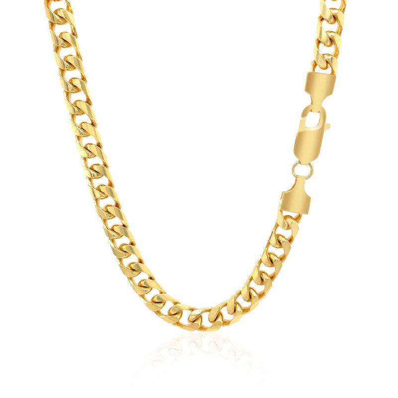 Bids.com 5.8mm 14k Yellow Gold Solid Miami Cuban Chain Necklaces