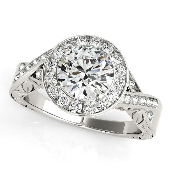 Bids.com Halo Set Diamond Engagement Ring in 14k White Gold (1 5/8 cttw) Rings