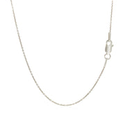 Bids.com 14k White Gold Round Cable Link Chain 1.1mm Necklaces