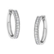 Bids.com 10KT White Gold Diamond Hoop Earring (1.00 cttw, H-I Color, I1-I2 Clarity) Earrings