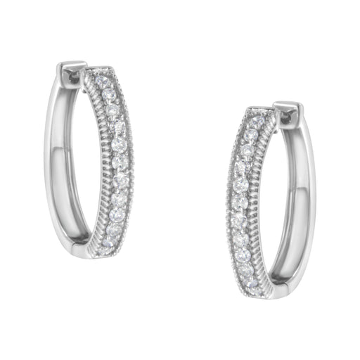 Bids.com 10KT White Gold Diamond Hoop Earring (1.00 cttw, H-I Color, I1-I2 Clarity) Earrings