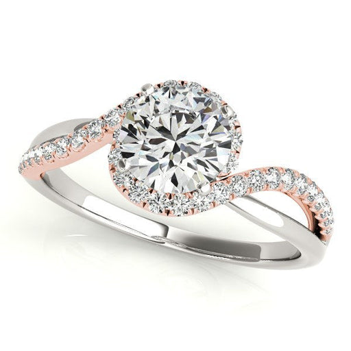 Bids.com 14k White And Rose Gold Bypass Band Diamond Engagement Ring (1 1/8 cttw) Rings