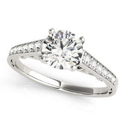 Bids.com 14k White Gold Cathedral Design Diamond Engagement Ring (1 1/4 cttw) Rings