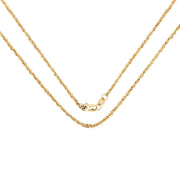 Bids.com 14K Yellow Gold 18inch 1.5mm Lite Rope Chain with Lobster Clasp Necklaces