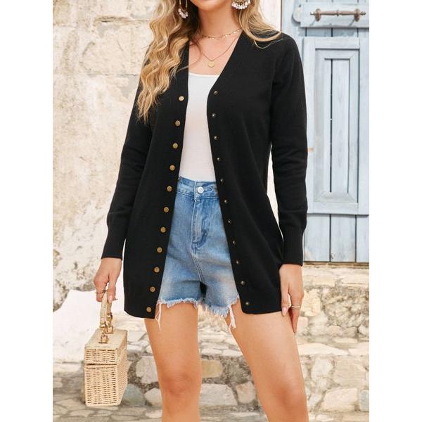 Long Sleeve Knit Ribbed Cardigans H73A2BFD96