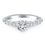 Bids.com 14k White Gold Fancy Shaped Diamond Engagement Ring Rings