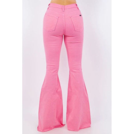 Bell Bottom Jean in Pink Inseam 32