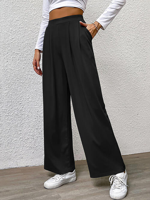 High Waist Straight Pants by VYSN