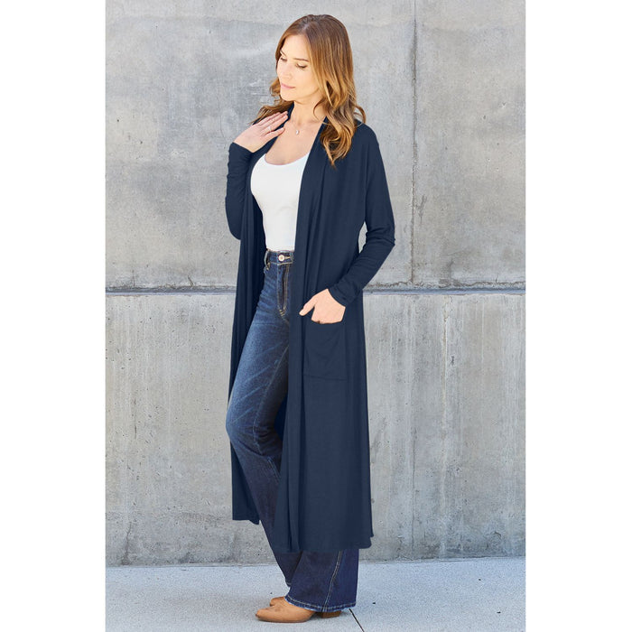 Basic Bae Open Front Long Sleeve Cover Up