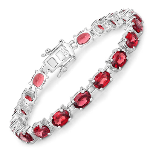 Bids.com 15.30 Carat Genuine Garnet .925 Sterling Silver Bracelet Bracelets