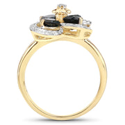 Bids.com 1.76 Carat Genuine London Blue Topaz and White Topaz .925 Sterling Silver Ring Rings