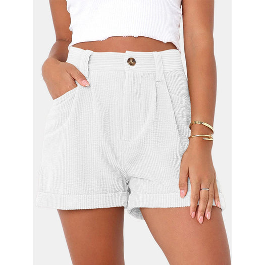 High Waist Shorts with Pockets