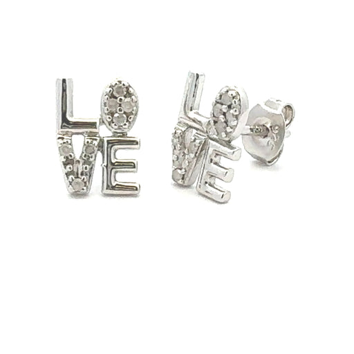 Bids.com .03ct Diamond Earrings Sterling Silver Earrings