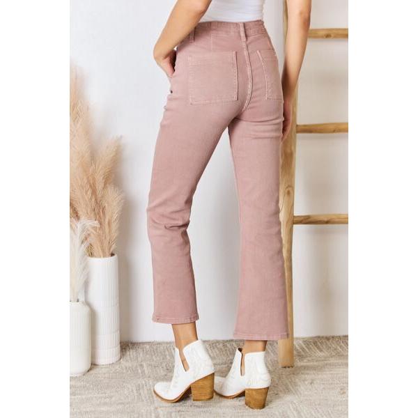 RISEN High Rise Ankle Flare Jeans