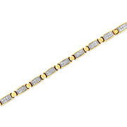 Bids.com 14K Yellow Gold 2 1/2 Cttw Princess-Cut Diamond Link Tennis Bracelet (H-I Color, SI2-I1 Clarity) - 7.25" Bracelets