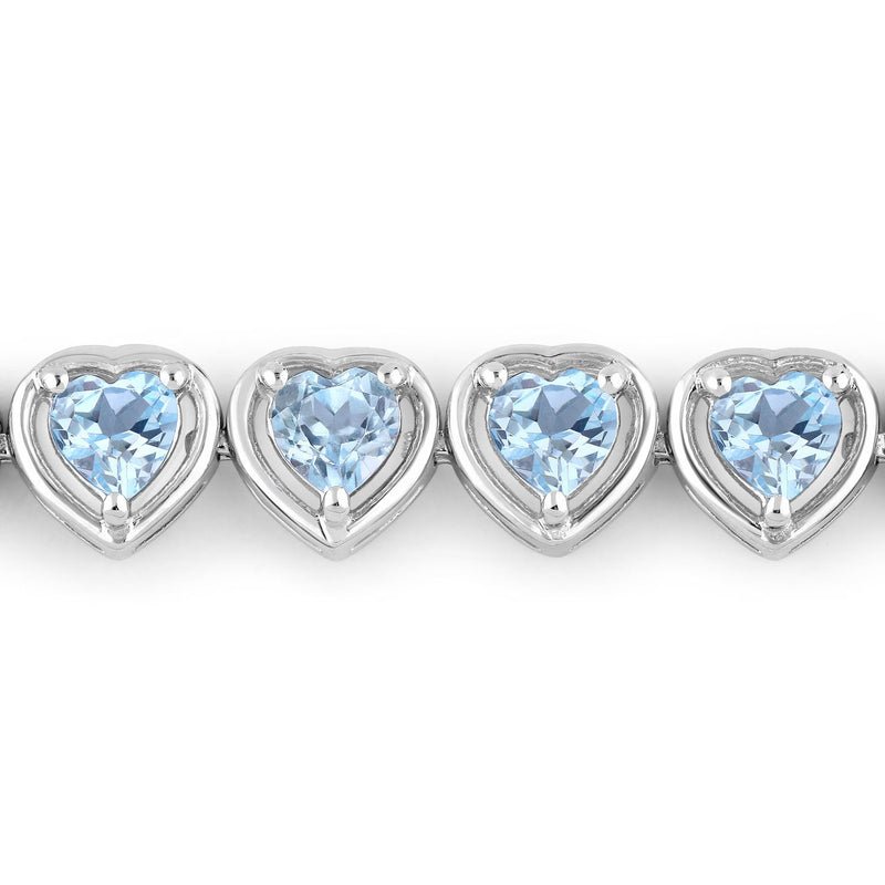 Bids.com 10.50 Carat Genuine Blue Topaz .925 Sterling Silver Bracelet Bracelets